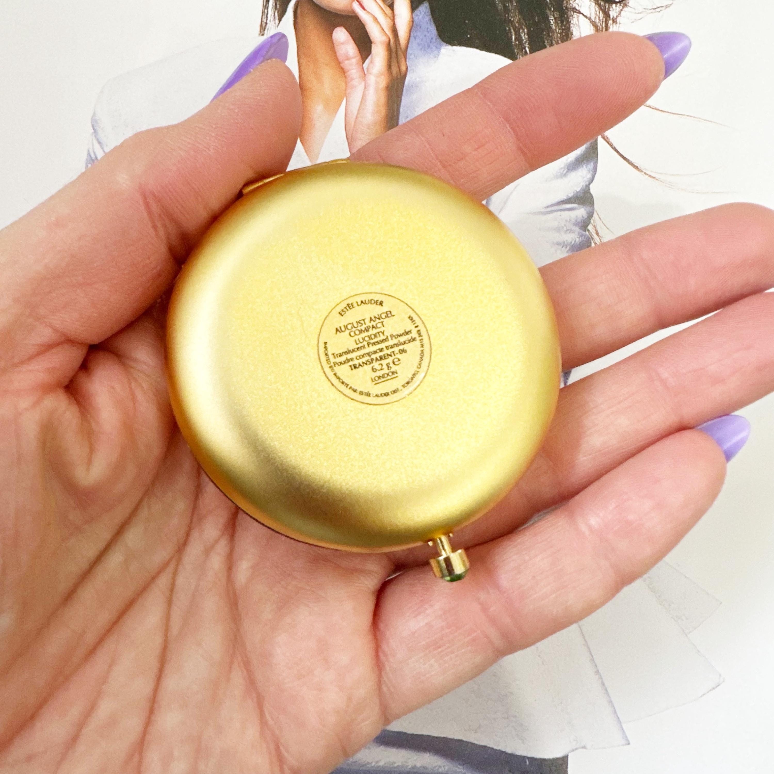 Estée Lauder August Angel Gold Rhinestone Mirrored Compact. - Etsy