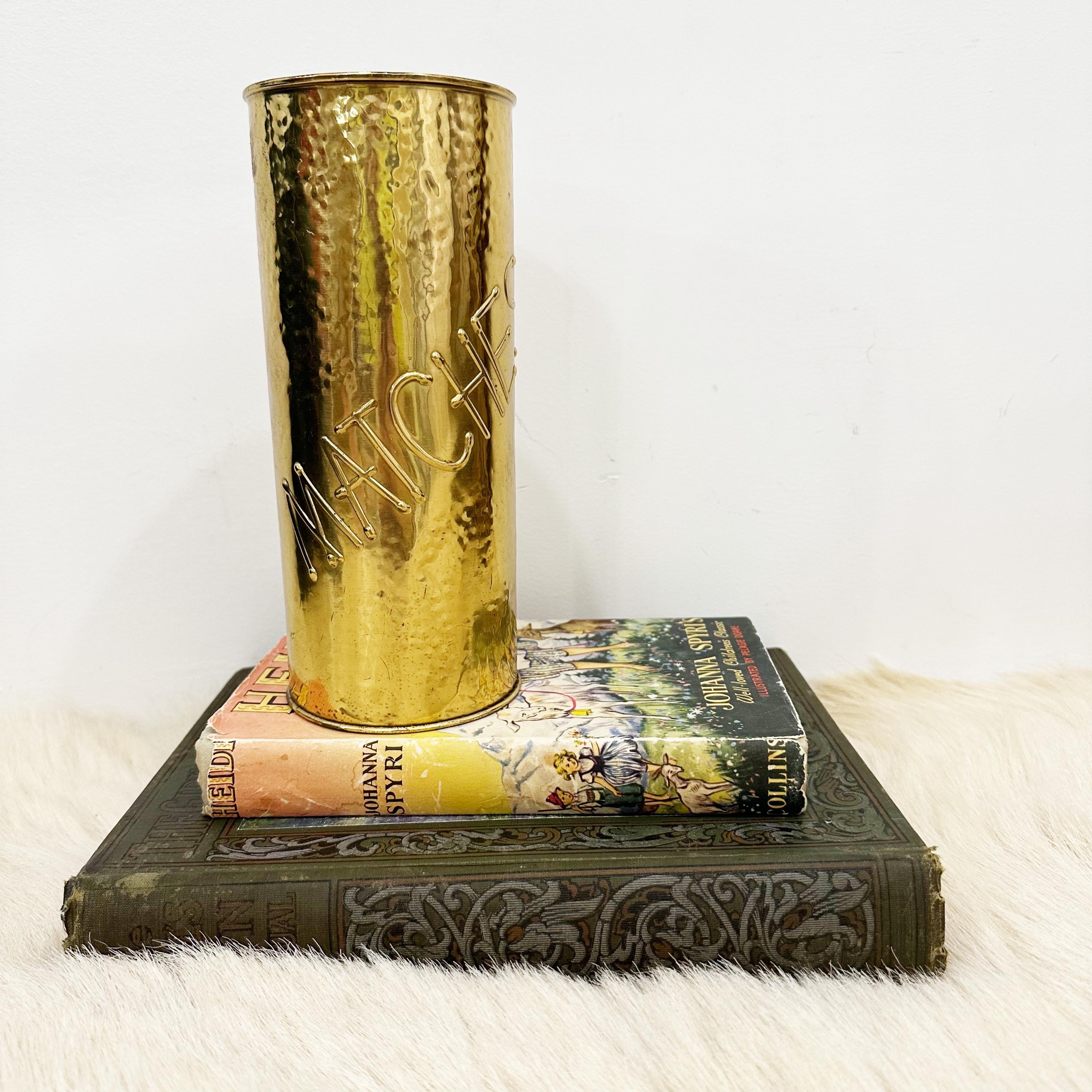Hammered Brass LOMBARD England Large Matches Container. - Etsy