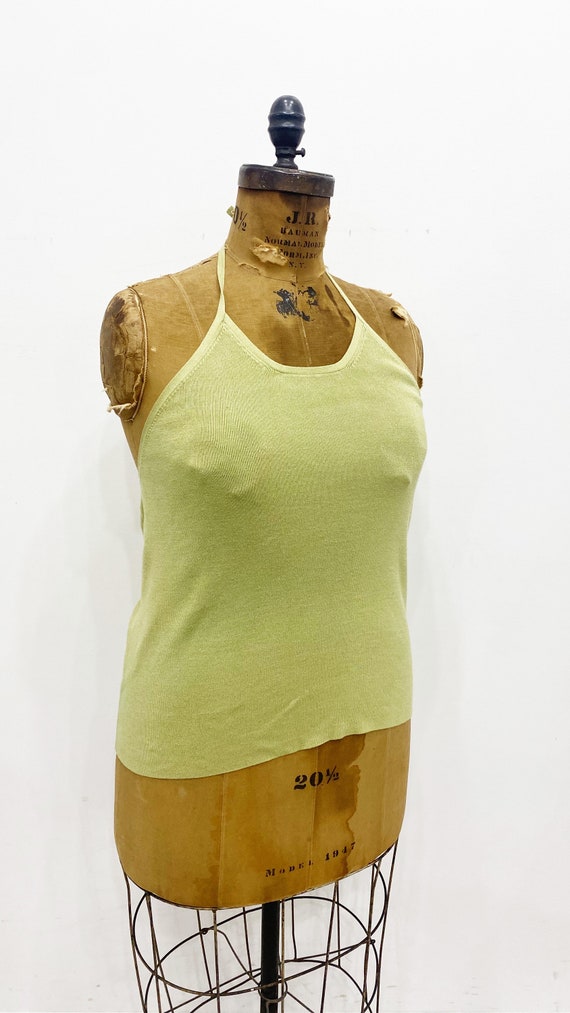 Haut Sans Manches Tricoté Vert Sauge - Taille XL - Marque Kersh - Occasion Très Bon état