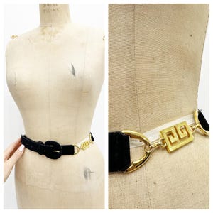 Glam gold hardware and belt suede belt. Fits 31 1/2&#39;&#39;-34 1/2&#39;&#39;.