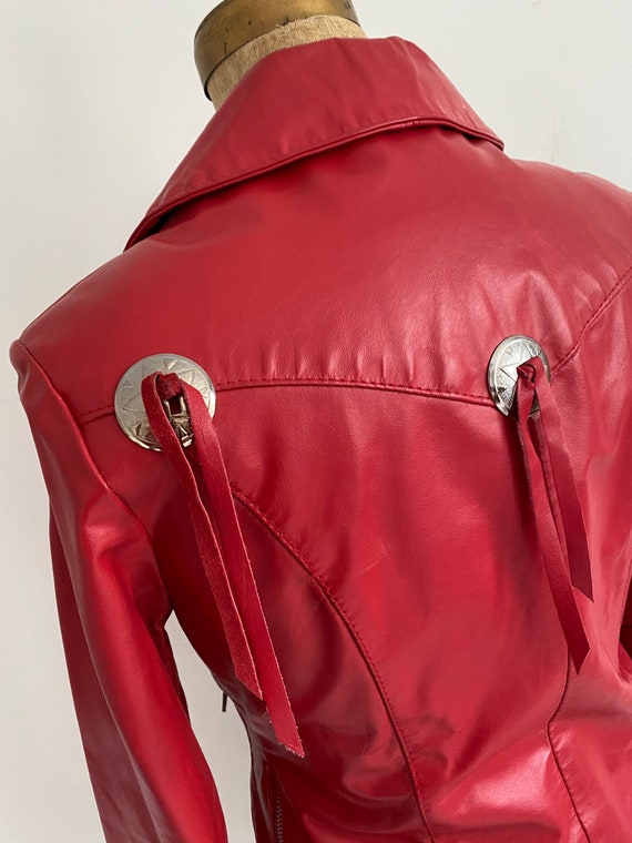 red fringe leather jacket