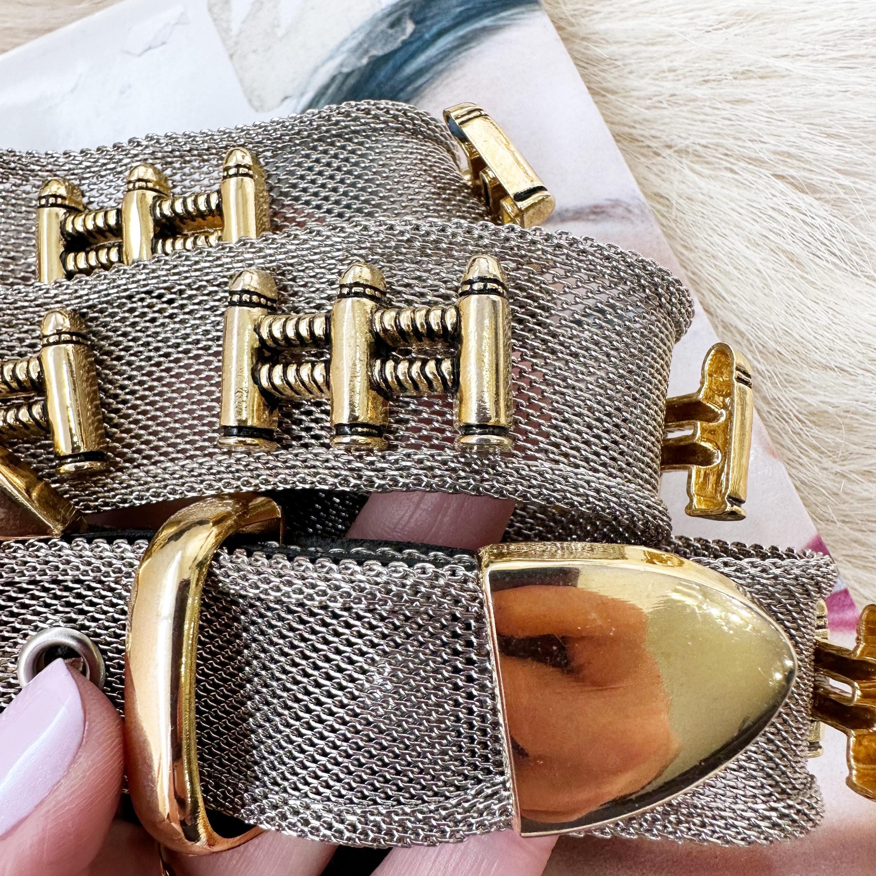 Cool Metallic Mesh Fake Ammo Belt. Size M/L. - Etsy