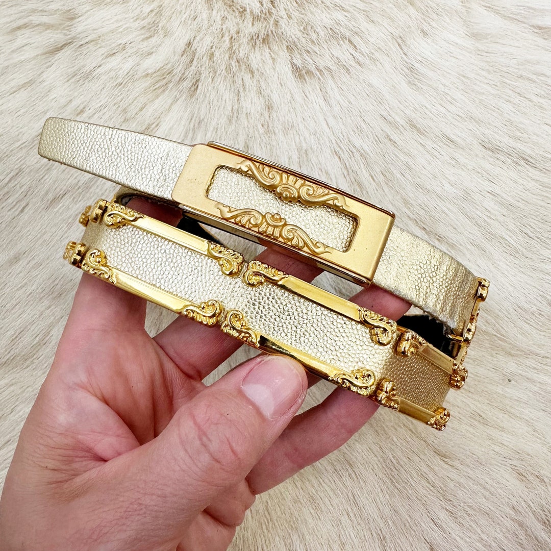 Glam Suzi Roher Gold Framed Adjustable Belt. Waist 32 display picture 1