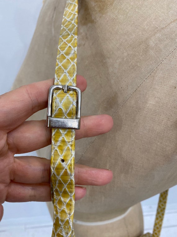 Chic pale yellow patterned Sandro Vicari shoulder… - image 8