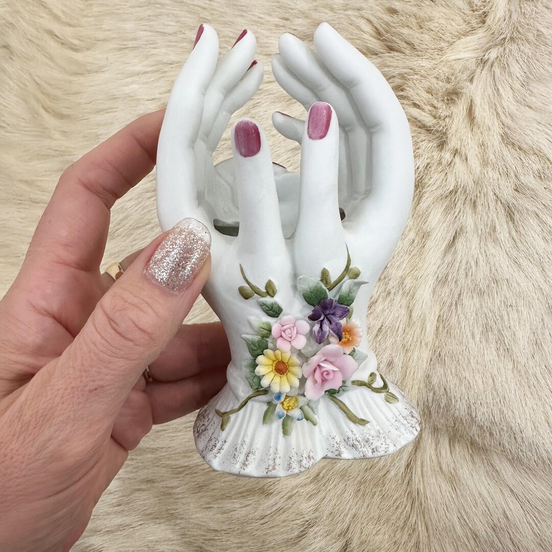 Signed 'lefton China' Mini Hands Floral Midcentury Bud Vase. - Etsy