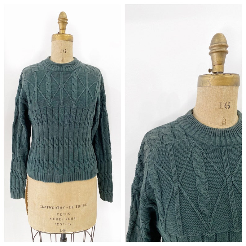 forest green knit sweater