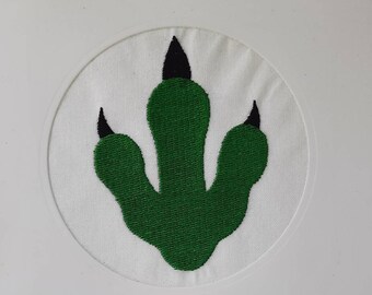 Dinosaur Footprint Embroidered A5 Wire bound Handmade Notebook