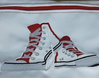 Converse High Tops Really Useful Fun & Fabulous Medium Embroidered Pouch
