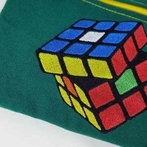 Puzzle Cube Embroidered Really Useful Fun & Fabulous Medium Bag