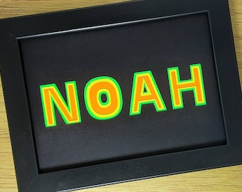 Neon Layered Personalised Name Frame