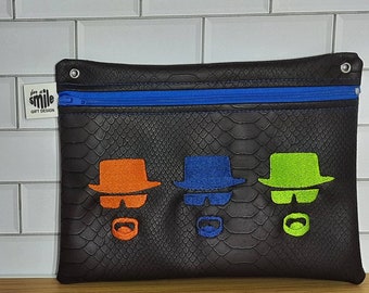 Three Bearded Men Really Useful Fun & Fabulous Small Embroidered Bag