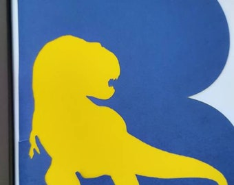 Dinosaur Personalised Initial Wall Art