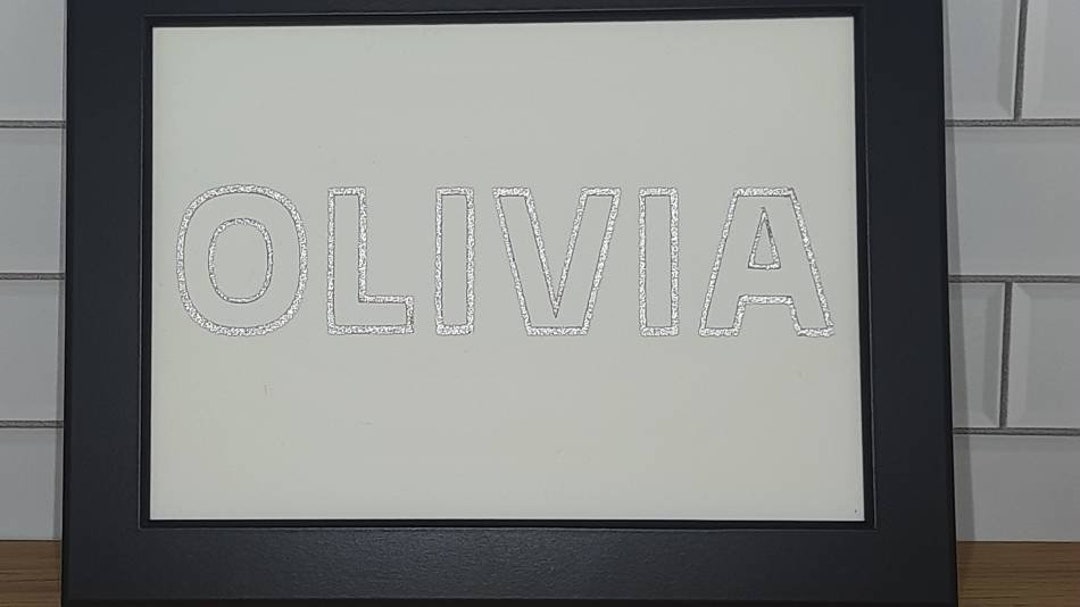 Colorful Name Frame Glitter Layered Personalised Name Frame - Etsy