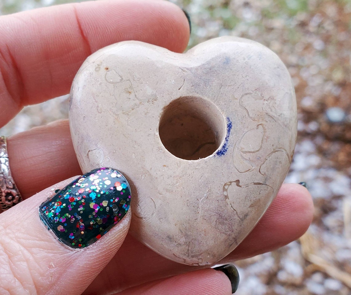 Natural Stone Pipe Heart Shaped Pipe Hand Carved Pipe Etsy