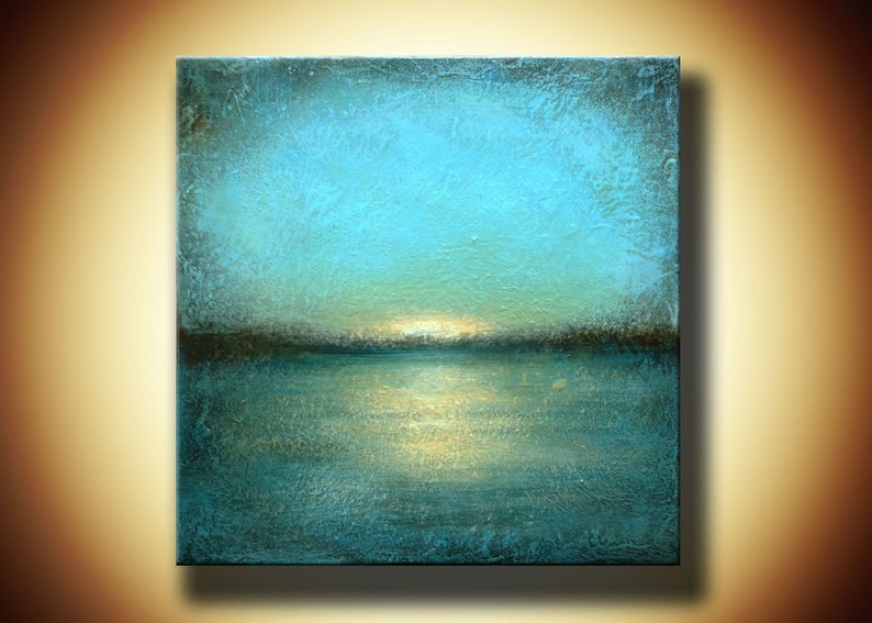 Peinture peinture acrylique petit  lever de soleil  Etsy