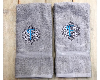 Embossed Monogrammed Cotton Towel: Bath, Hand, or Washcloth