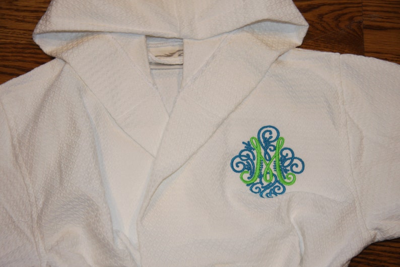 Personalized Spa Robes SHORT Waffle Weave Robes Bridal Party Etsy