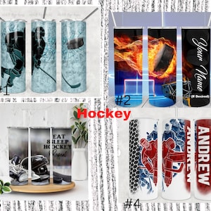 Sports Tumblers PERSONALIZED TUMBLER Water Bottle 12, 15, 20 oz tumbler custom NFL football hockey football soccer basketball baseball