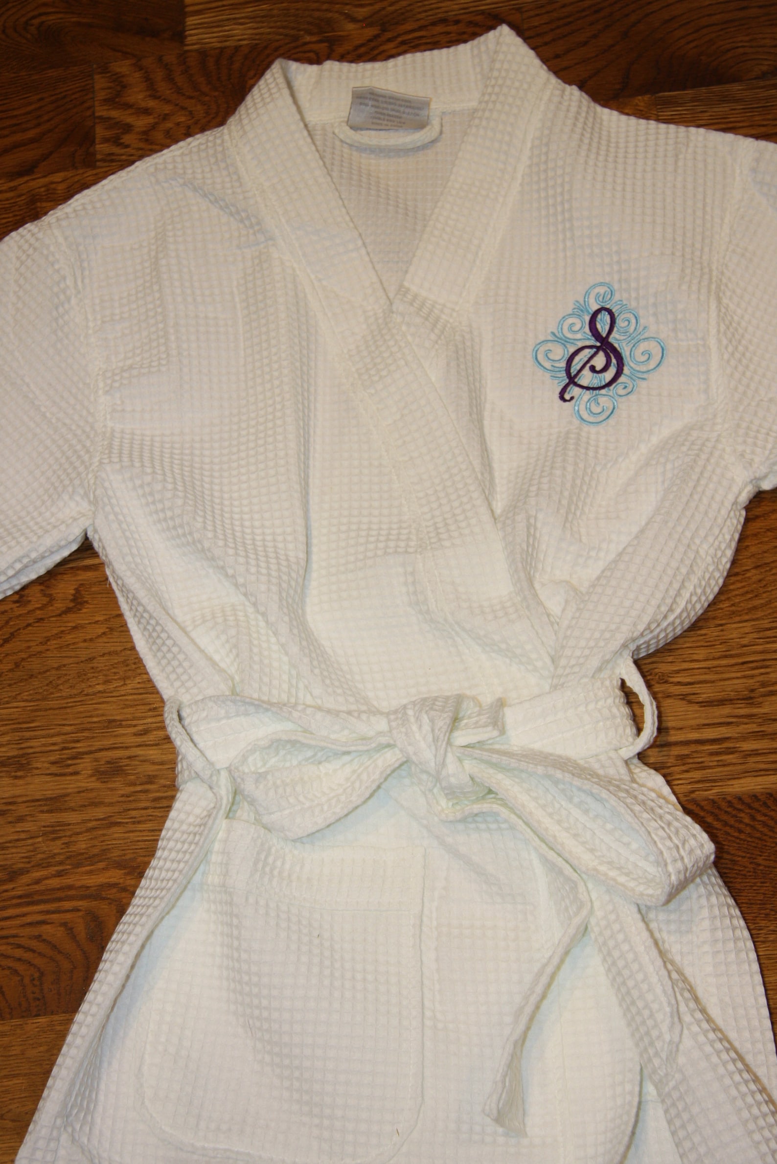 Personalized Spa Robes SHORT Waffle Weave Robes Bridal Party Etsy