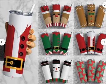 Personalized Christmas Tumbler: Santa, Elf, Reindeer, Grinch (20 or 30 oz)