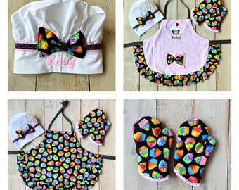 Personalized Child Apron: Cupcake Design, Custom Name, Birthday Gift