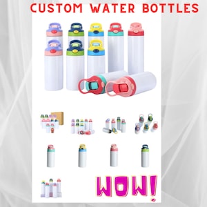WATER BOTTLE 12 or 20 oz PERSONALIZED water bottle kid water bottle adult water bottle school water bottle bike water bottle