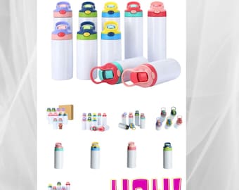 Personalized Stainless Steel Water Bottle: Custom Wrap, Leak-Proof, 12 or 20 oz