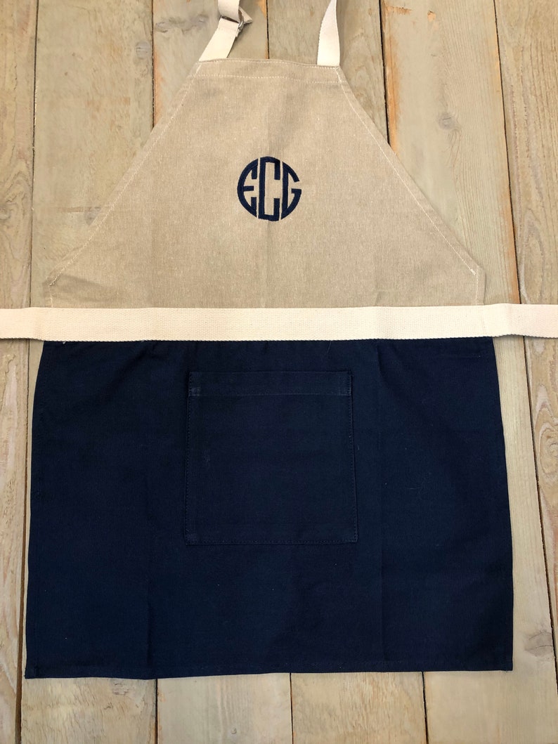 Custom Embroidered monogram aprons for adults and kids mommy Etsy