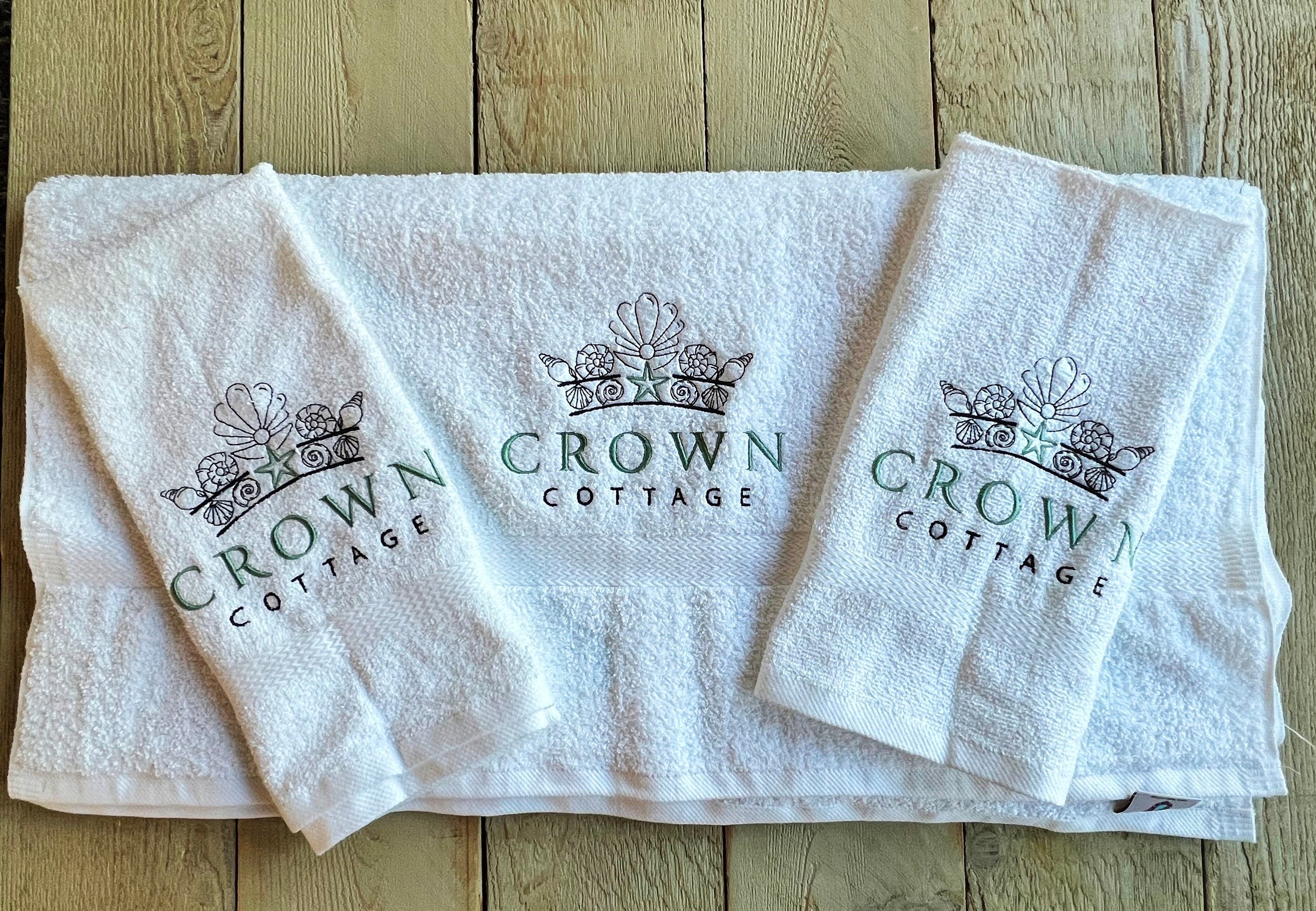 Cheap Promotional Logo Embroidery Satin Bath Face Hand Towel Set