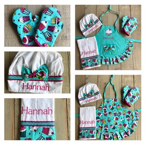 Cupcake kid Apron Child Apron Personalized Apron made to order Apron kid apron Personalized  cupcake Apron birthday gift little girl apron