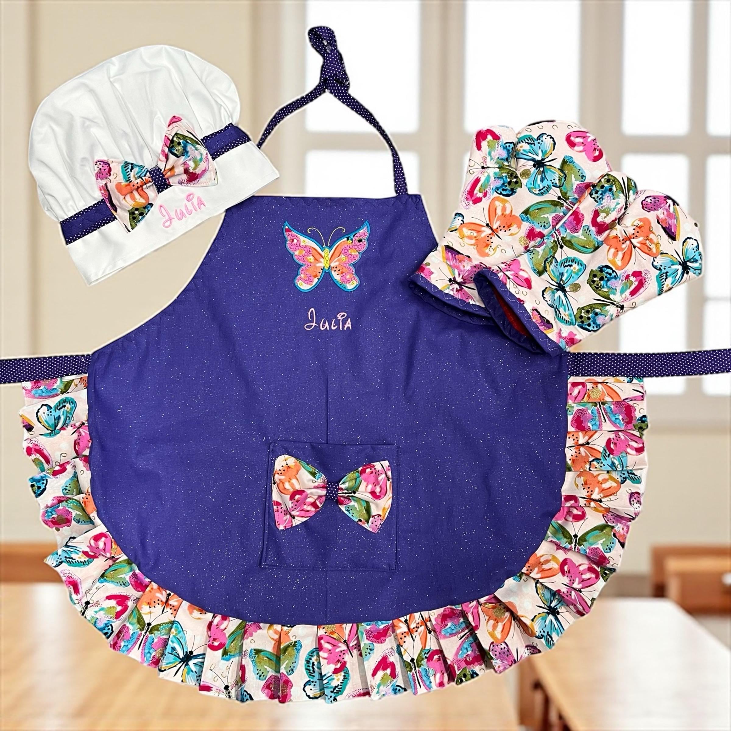 Custom Embroidered Flowers and Butterflies Personalized Adult Child ...