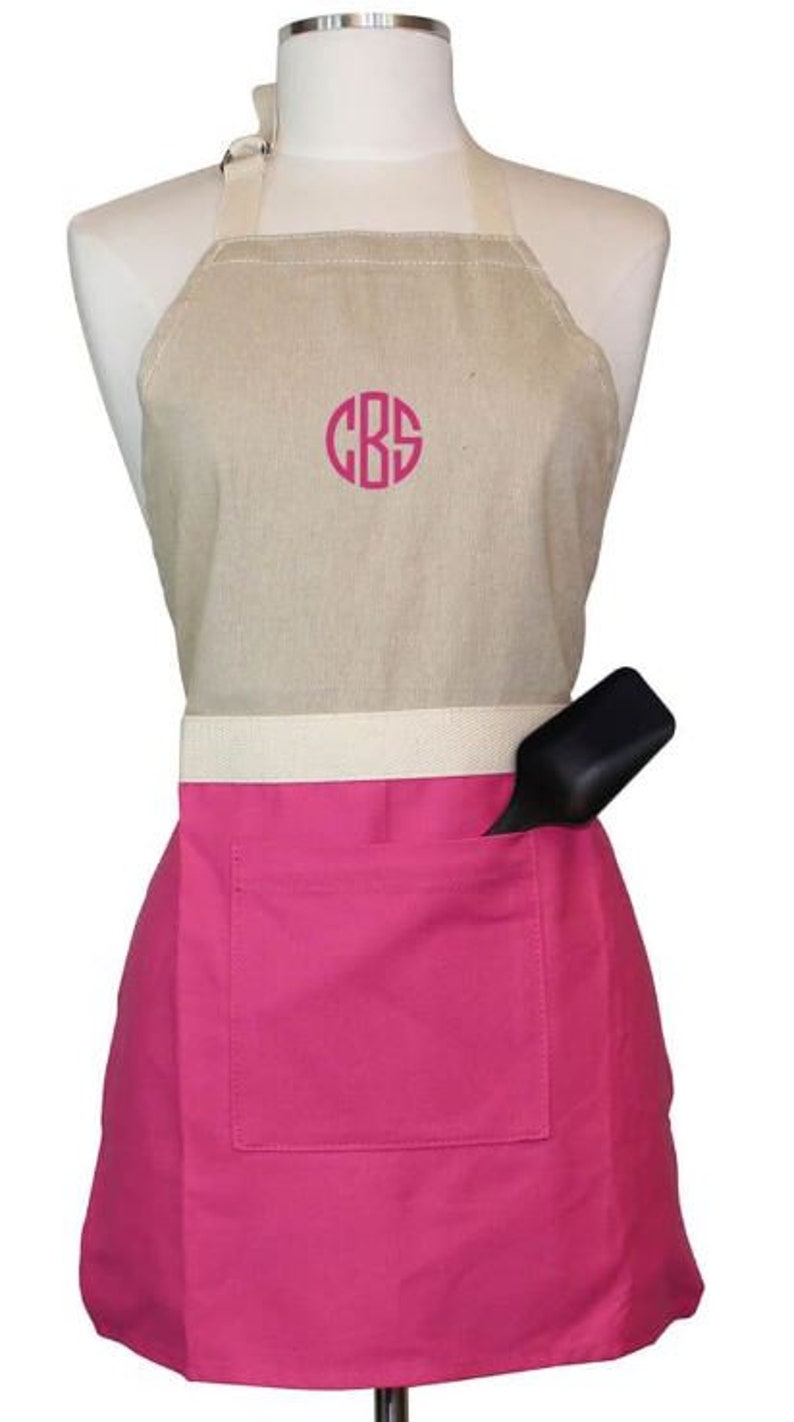 Custom Embroidered monogram aprons for adults and kids mommy Etsy