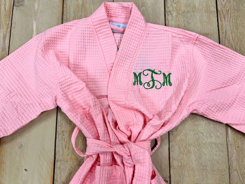 Children Personalized Spa Robes Waffle Weave Robes Kids Robes Etsy