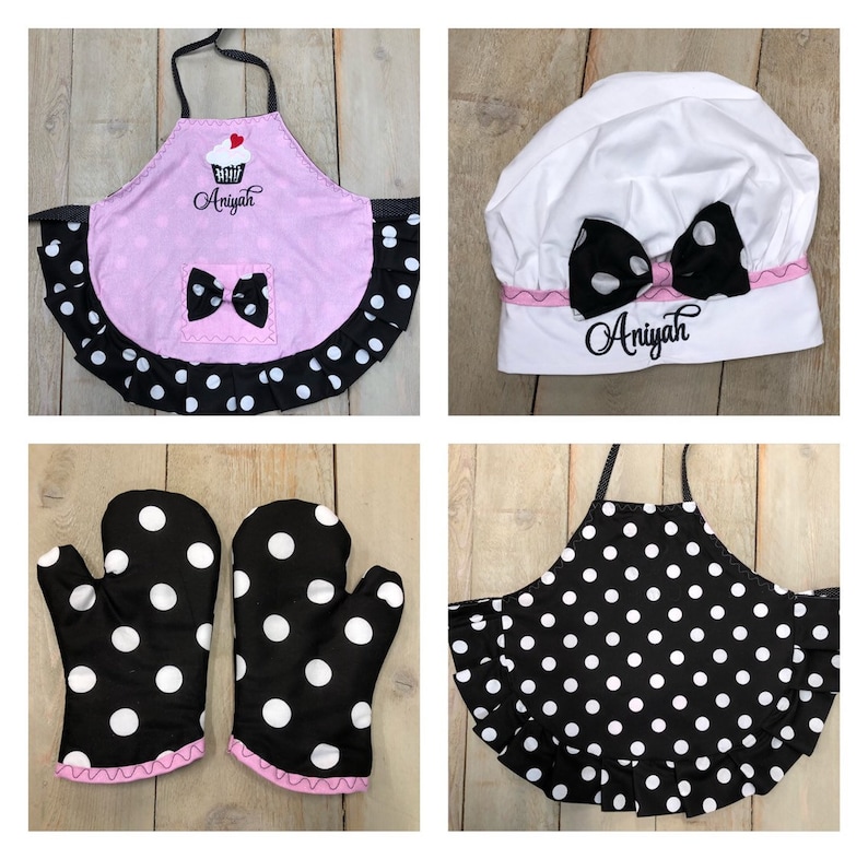 Custom Apron Child Apron Personalized Apron Full Face Minnie Etsy