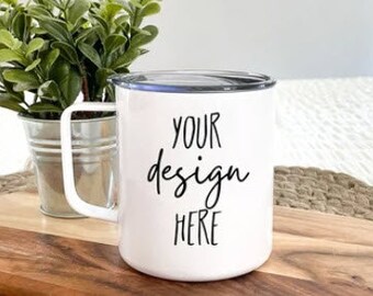 Personalized Camping Mug: Custom Text & Logo, Insulated Coffee Cup