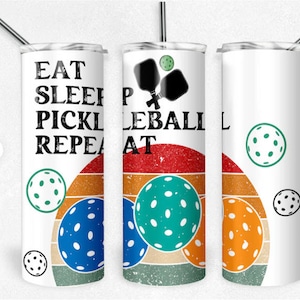 PICKLEBALL Becher oder Pickleball Wasserflasche 20 Unzen PERSONALISIERTER TUMBLER Sport Pickle Ball personalisierter Becher Pickle Ball Geschenke mit zwei Deckeln