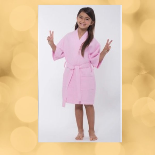 Children Personalized spa robes waffle weave robes kids robes personalized children robes made to order robes  gift robes monogram robes