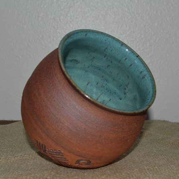 decorative vase with carved design, vase, crock, utensil holder, planter, herb planter, home decor