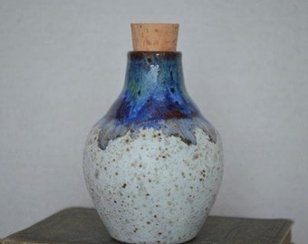 pottery bottle, handmade bud vase, ceramic vase, storage bottle, modern home decor, birthday gift, ready to ship
