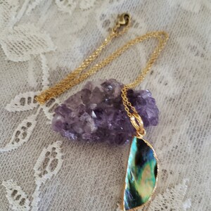 25% OFF Whimsical Abalone Shell Stone Necklace