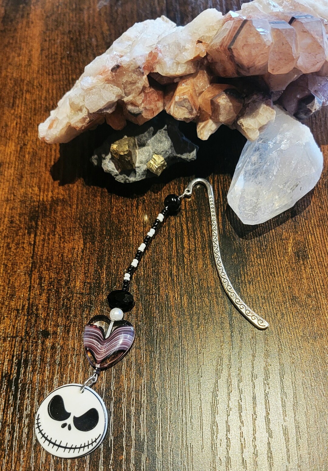 25% OFF NEW Jack Skellington Bookmark/ Amethyst Heart With Black Onyx ...
