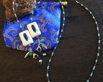 Beaded Mask Chain, Eyeglass Holder, ID Lanyard, 35 inch