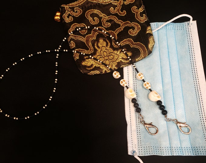 20 OFF Mask,face Mask, Mask Holder Chain, Beaded Mask Chain, Mask