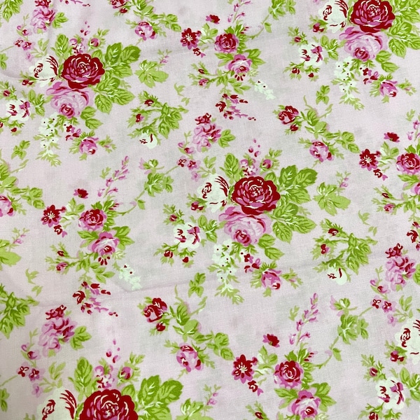 FQ Tanya Whelan Delilah _ Amelie in Pink OOP VHTF Free Spirit Fabric Fat Quarter