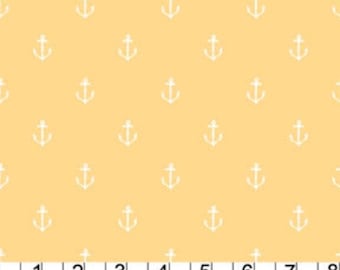 Fat Quarter_Anchors Away in Banana, Out To Sea by Sarah Jane OOP HTF Designer Baumwollstoff_FQ