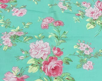 Rzadki, OOP Rosewater Garden Romance in Green autorstwa Verny Mosquera - FAT QUARTER