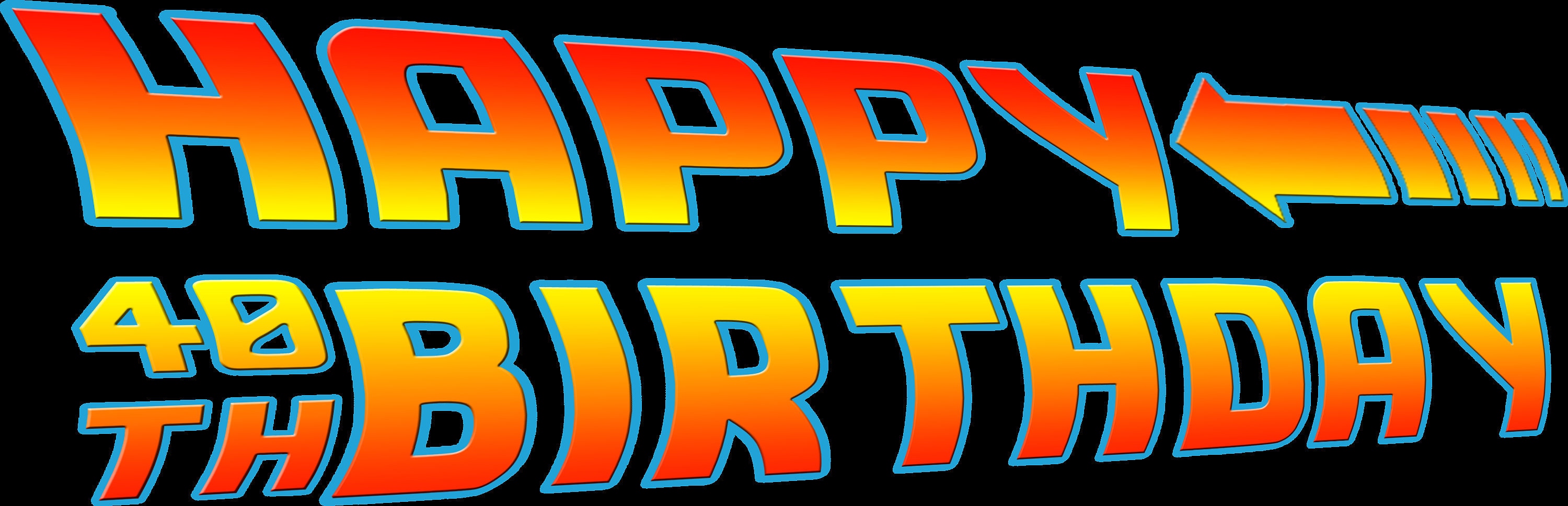 Back to the Future 40th Happy Birthday Logo - Etsy