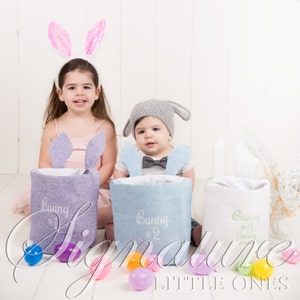 Easter basket, Boys Basket, Girls Basket, Burlap Easter Basket image 1