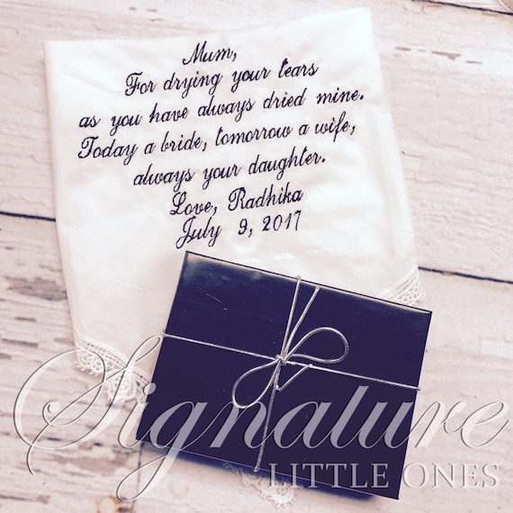 Wedding Handkerchief For Mother of Bride - Mother of Bride Handkerchief, Handkerchief For Mother of Bride - Mother of Bride Gift