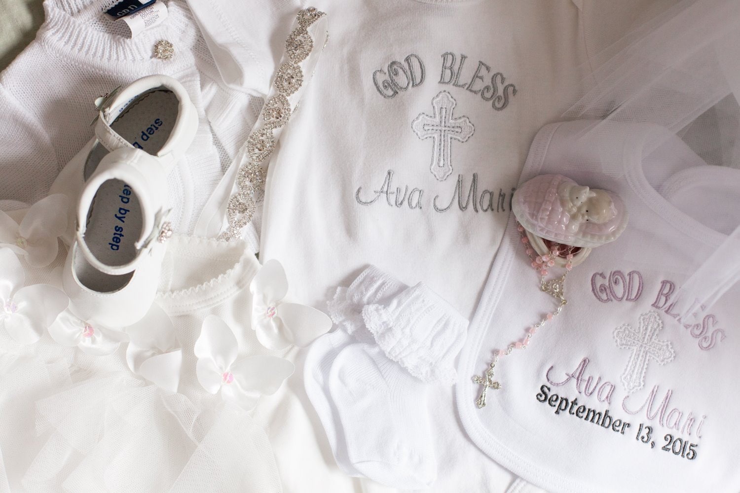 Monogrammed Baptismal Onesie
